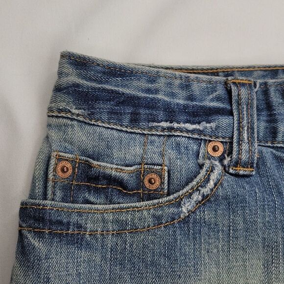 10 AEO mini denim jean skirt micro AMERICAN EAGLE OUTFITTERS medium large - Picture 4 of 11